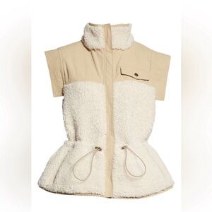 Ulla Johnson Tariet Fleece Sherpa Tan Vest Like New Size XS P